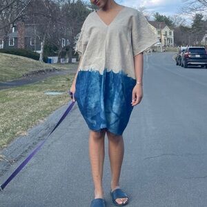 Urban Outfitters linen dip-dyed dress